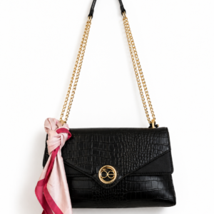 Bolso con textura marca Cloe (color negro)