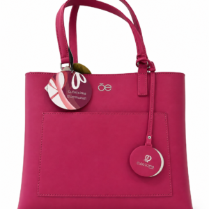 Bolso con pocket marca Cloe (color magenta)